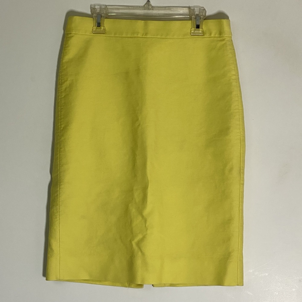 J Crew No 2 Pencil Skirt Womens 4 Yellow Teacher Business Professional Career